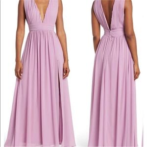 Love by Design Athen Plunging V- neck Lavender Dress